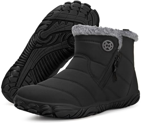 Gaatpot Barefoot Stivali da Neve Donna Uomo Invernali | Stivaletti, Caldo Fodera, Minimaliste, Con Wide Tox Box, Zero Drop Soles, Scarpe