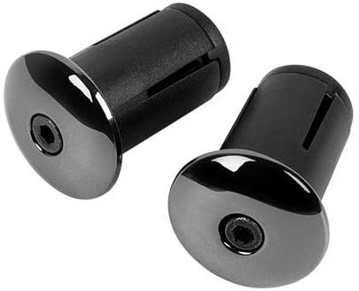 Reicyfang Handlebar End Plugs, 1 Pair Handlebar Handle Grip Bar End Plugs, Road Bicycle Grip, Expanding Adjustable Locking Caps Bike Accessories, Perfect for Road Bike/Mountain Bike/BMX/MTB, Black