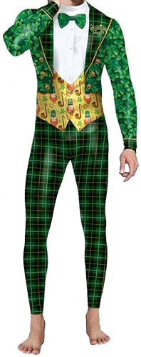 Ocean Plus Män Halloween Skelett Kostym Jumpsuit Skinny Djur Serie Digitaltryck Overall