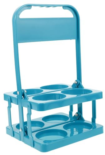 Garneck Folding Beer Basket Portable Drink Carrier Bottle Holder for Home Bar Outdoor Use Bottles Storage Rack