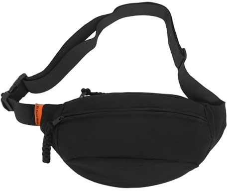 Sac Banane Femme Homme,Sac Banane Étanche avec Ceinture Réglable,Sacoche Banane Ville,Unisexe Noir Poitrine,Étanche de Dos,Randonnée Waist Fanny Pack pour l'extérieur,Outdoor Fitness,Course,Voyages