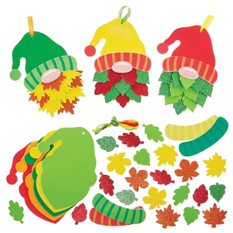 Baker Ross FN303 Lot de 5 kits de décoration de gonks d'automne pour enfants, décorations d'automne