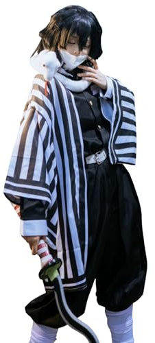 FCCAM Costume de cosplay Iguro Obanai, set complet, Anime, Halloween, costume de carnaval, taille XXL