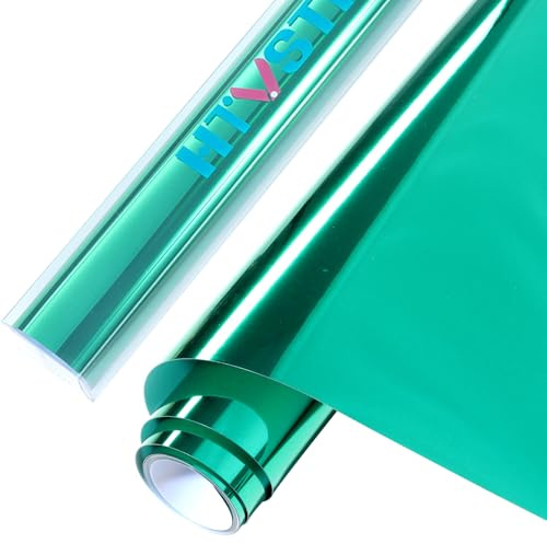 HTVSTD Light Green Metallic HTV Vinyl Roll - 12 x 8ft Heat Transfer Vinyl Metallic Iron On Vinyl Vinyl for T-Shirts
