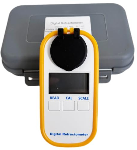 YFYIQI Digital 5 in 1 Refractometer Antifreeze Coolant DEF Tester for Cleaner Ethylene & Propylene Glycol Freeze Point Urea Concentration Urea Refractive Index Test