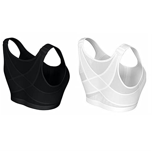 Generisch 2025 Soutien-gorge de posture à couverture complète pour femme 2 pièces (noir blanc) (multicolore M)