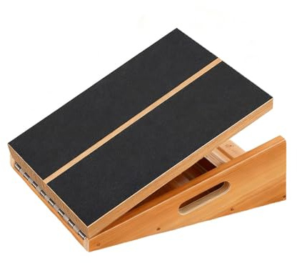 Tavola Inclinata Per Allungamento Del Polpaccio, Regolabile In Legno Per Polpaccio, Inclinabile,Per Squat,Gambe,Ginocchia,Tallone,Caviglia,Stretching,Può Regolare 5 Altezze, Carico Mas 150kg