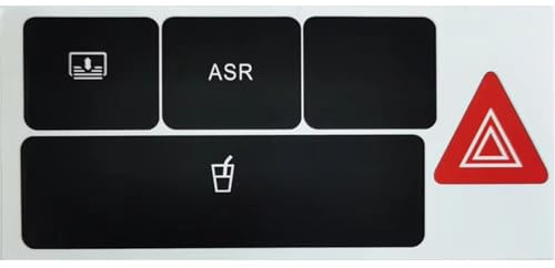 Knopfaufkleber Kompatibel Mit A6 C5 1997–2004 Knopf-Reparatur-Aufkleber Verkleidung Auto-Innendekoration Schalterknopf-Reparatur-Aufkleber