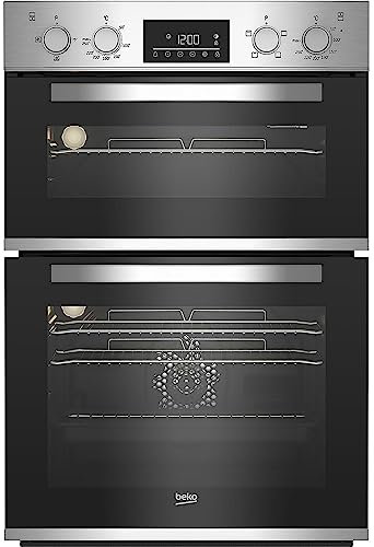 Beko 99 Litre Electric Built In Double Oven - Stainless Steel