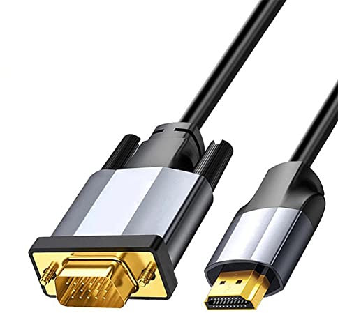 SELIACR HDMI zu VGA 1080p Full HD Kabel, 1.8m HDMI Stecker zu VGA Stecker Kompatibel mit Desktop Computer Laptop HDTV Monitor Raspberry Pi Xbox TV