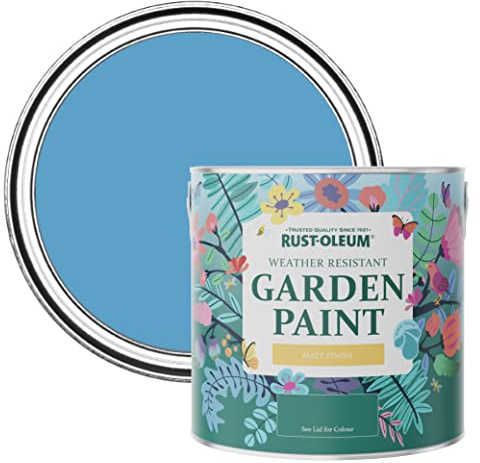 Rust-Oleum Blue Mould-Resistant Garden Paint In Matt Finish - Cerulean 2.5L
