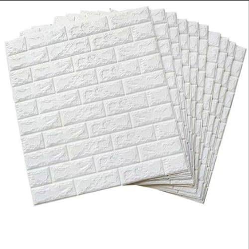 PE Wandaufkleber Wandtapete, 3d Wandpaneele Selbstklebend, Tapete Steinoptik Tapete Ziegel, Wandpaneele Aus Styropor Wasserdicht, 3D Tapete für Schlafzimmer Wohnzimmer Badezimmer Küche,10 Stück ( Colo