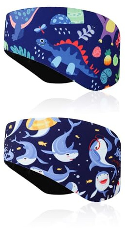 HERKINDNESS Diadema Natacion Oidos Niños, 2 Piezas Cinta Neopreno Oidos Niño, Cinta Natacion, Banda de Neopreno, para Niños Adultos Natación Surf Buceo