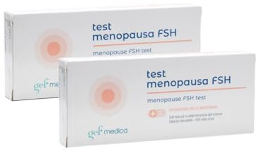 gef + medica - Test della Menopausa Ultra Sensibile Test Rapido delle Urine per Ormone FSH (2 Confez da 2 test)