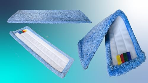 2 FRANGEs MICROFIBRE EPAISSE AUTO-AGRIPPANTE 40 CM QUALITE PROFESSIONNELLE STEVER PRO - GRANDE ABSORPTION POUR BALAI SERPILLERE AVEC SUPPORT AUTO-AGRIPPANT