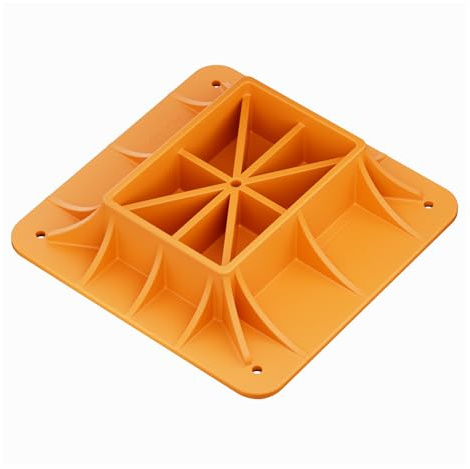 Wiltec Piastra di appoggio per binda, base antisprofondamento per martinetto Hi-Lift 29 x 29 cm, base per Farm Jack in plastica, piastra base fuoristrada