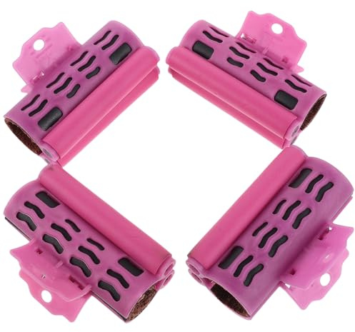SAFIGLE Lot de 4 Pinces à Bigoudis Chauffants en Plastique Résistant la Chaleur, Grandes et Petites Tailles, Clips de Fixation Thermiques Changement de Couleur, Protection Thermique