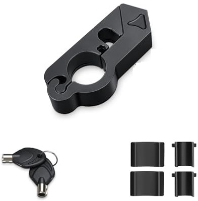 Antirrobo Moto Freno Candado antirrobo para Manillar de Motocicleta, Bloqueo de Freno, candado cuádruple para Casco de Motocicleta Candado Moto(Lock Without Rope)