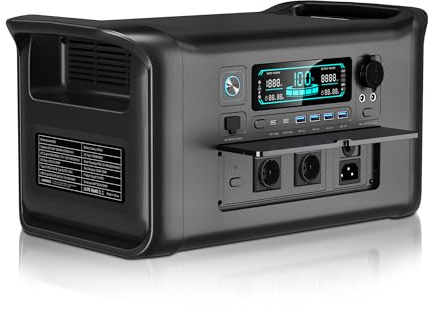 CTOLITY AP1000 Power Station Portatile, batteria LiFePO4 da 1024Wh, Centrale Elettrica Portatile, uscita CA da 1800W, ricarica rapida di 1 ora, generatore per campeggio, backup domestico Interruzioni