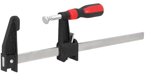 Performance Tool W3952 12-Inch Bar Clamp with F-Style Clutch, Zinc Finished Rail, Rubber Comfort Grip Handle and 600 lb Maximum Clamping Pressure