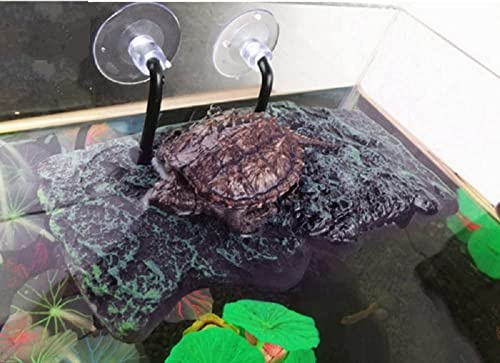 Sköldpaddsplattform, flytande sköldpaddsbrygga rektangulär terrapin docka PU skum akvarium flytande dekoration solk terrass klättra brasiliansk sköldpadda (liten – 20 cm)