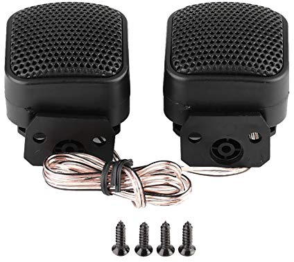 Gorgeri Altoparlante Auto Quadrato, Tweeter 500W Potenza Massima, Altoparlanti per Auto 2 Pezzi, Mini Altoparlanti Ad Alto Volume con Foro Vite Integrato, 12V Compatibile, Design Nero