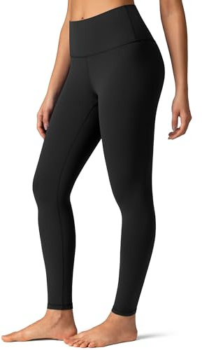 Colorfulkoala Women's Dreamlux High Waisted Workout Leggings 28 Inseam Full Length Yoga Pants (M, Black)