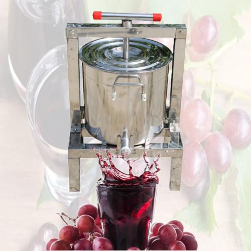 torchio per melanzaneTorchio per Spremuta Uva Olive Succhi Premitutto Manuale, Torchietto per Succhi di Frutta Vino Cera Miele Acciaio Inox Manuale(Color:B)