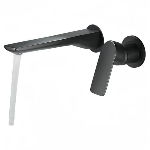 Robinet Encastré Lavabo En Cuivre À Double Commande, Lavabo D'Eau Chaude Et Froide, Robinet Dissimulé