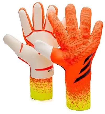 HISTARSTORE5 Guantes de portero de fútbol, guantes de entrenamiento de portero fuerte, antideslizantes y transpirables para adultos y niños (naranja, 8)