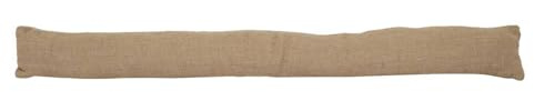 HOME DECO FACTORY - TX0249 Cojín de Puerta en Yute Natural - Diseñado para Bloquear Corrientes de Aire - Diseño Rústico - Fácil de Instalar - 90 cm - Color Marrón