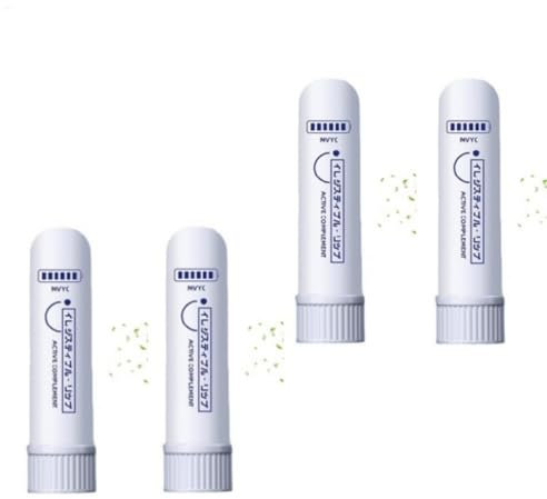 4X Nasal Inhaler, Eukalyptus Ätherisches Öl Naseninhalator, Inhalierstift Inhalationsstift, Naseninhalator Eukalyptus Ätherisches Öl Naseninhalator, Inhalierstift Inhalationsstift, Energiestift