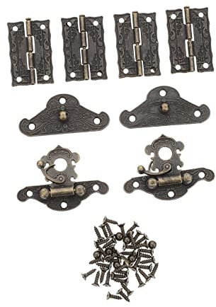 NUOBESTY Charnières à Boucle Antique Pour Boîtier Charnières Et Loquet Pour Boîte Vintage Accessoire De Bricolage Facile à Installer