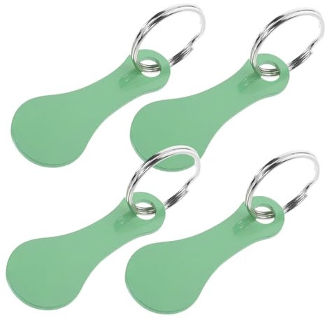 HOMSFOU 4pezzi Portachiavi Gettoni Per Della Spesa Piccoli Gettoni in Metallo Accessorio Per Funzione Sblocco