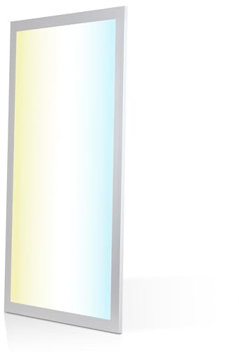 Bright Source 1200x600 LED Backlit Recessed Ceiling Light Panel, 65W, 7150lm, 120° Beam Angle, 3CCT 3 Colour Switchable 3000K 4000K 6000K, LED Driver, TP(a), Low-Glare UGR<19, Flicker Free