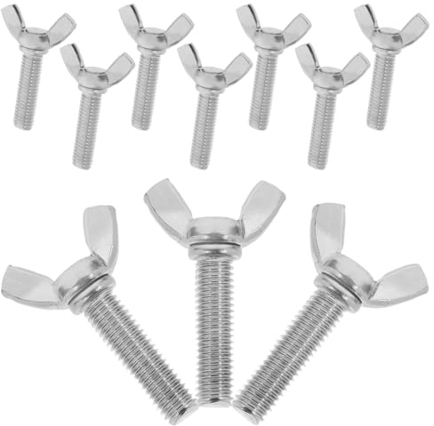 NIYANGLE e Vite a Pollice Design a Farfalla per Assemblaggio Mobili in Acciaio Inox 10 Pezzi Viti a Farfalla M8x30 Facile Serraggio e Riparazioni Meccaniche