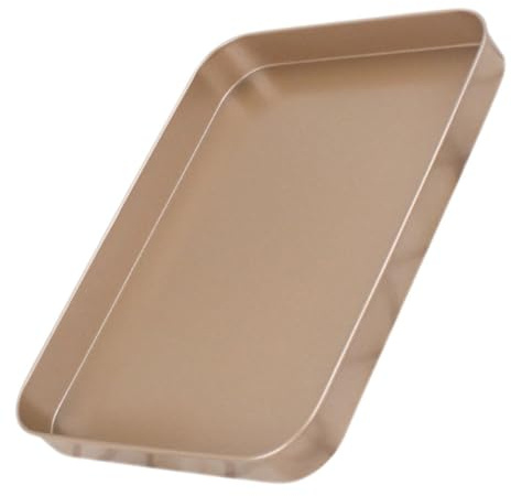 BESTOYARD Set 2 Teglie da Forno 10 Pollici in Acciaio al Carbonio Rettangolari Oro Antiaderenti, Resistenti al Calore, per Cuocere Pollo e Torte in Cucina