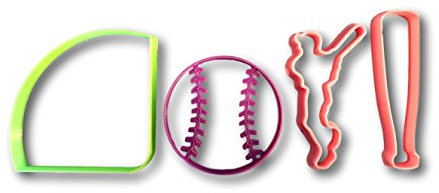 Cookie Cutz Baseball 4er Set