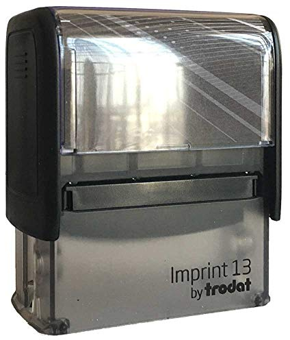 Timbro Rettangolare Autoinchiostrante Personalizzato Imprint 13 - Completo di Personalizzazione - Plastica - Nero