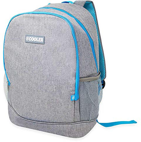 ToCi Kühlrucksack 16 Liter – Isolierter Thermorucksack für Picknick, Camping & Outdoor - Kühltasche mit ergonomischen Trägern - Wasserabweisende Kühltasche für Urlaub & BBQ - Hellgrau