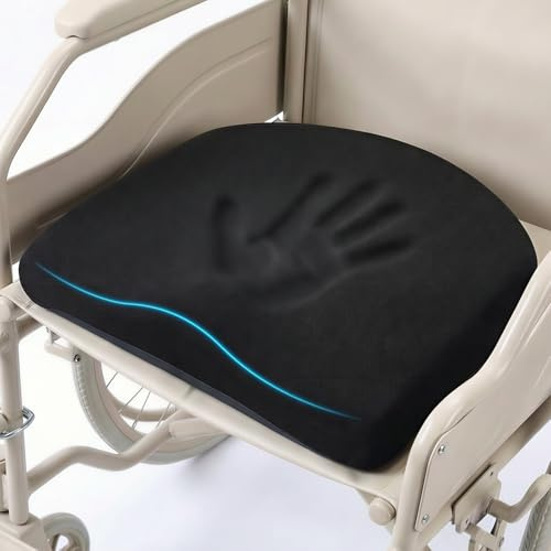 Tsumbay Firm Support Coccyx Cushion for Office Chair - Orthopedic Memory Foam, XL Size (18.5”x16.5”), Tailbone Pain Relief with Removable Washable Cover & Handle for Car, Wheelchair