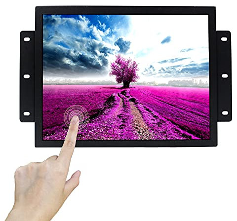 VSDISPLAY Monitor de Pantalla táctil TFT de 12,1 Pulgadas 800x600 700nit, con Puerto de Audio H-D VGA DVI, para Pantalla de Monitor Industrial DIY