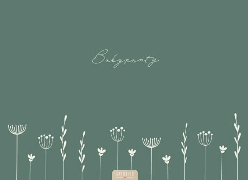 Babyparty Gästebuch: Erinnerungsalbum zum Ausfüllen von Gästen & zum Einkleben von Fotos | Neutrales Design Junge & Mädchen | Gastgeschenk Babyparty | Baby Shower Buch | Geschenkidee Boy & Girl
