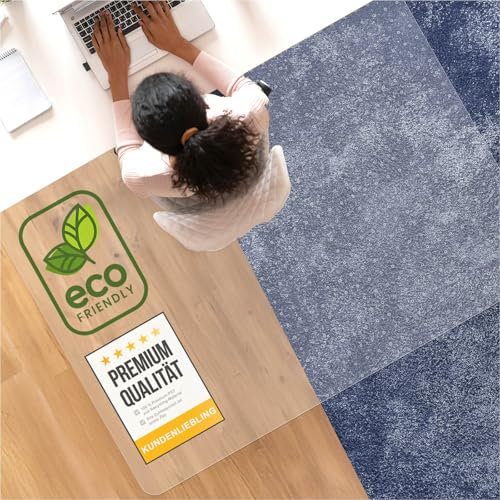 NOVA FORMA Bodenschutzmatte DURA-MAT aus Polycarbonat - transparente Stuhlmatte für Teppichböden - bewährte Bürostuhl Unterlage für zuverlässigen Bodenschutz (116x180 cm)
