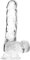 Dildo realistico da, giocattoli erotici in materiale sicuro per il corpo, pene finto e con forte ventosa per giochi a mani libere cazzoduro per donna o uomini dildo anale (Trasparente-1, 20CM)