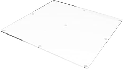 Clear Acrylic Cutting Board 16 x 16 Countertop Charcuterie Chopping Block with Several Rubber Bumpers by Marketing Holders