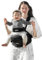 GROWNSY Babytrage, Babytragetuch, 6 in1Babytragen ab Neugeborene, ergonomisches Babytragetuch mit 6 Tragepositionen für Säuglinge und Kleinkinder von 3-30 kg (Schwarz)