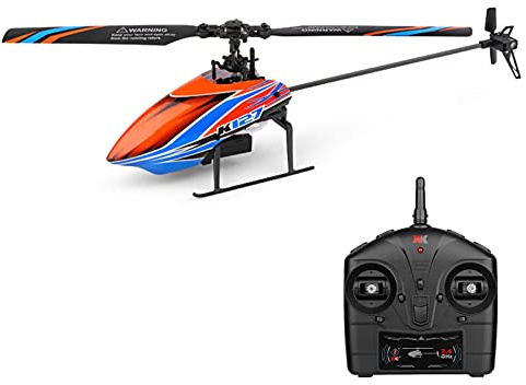 HUIOP XKS K127 Hélicoptère RC avec télécommande pour débutants, gyroscope à 6 axes à lame unique, avion RC hauteur fixe 4CH RTF, avion RC