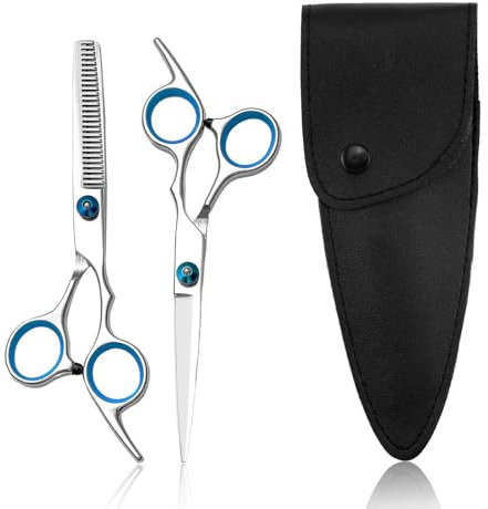 3 PCS Friseurschere, 6,7 Zoll Scharfe Haarschere Set Edelstahl Haarschneideschere Profi mit Schutzhülle, Ideal für Friseure, Anfänger, zu Hause und im Salon, Inklusive Schutzhülle
