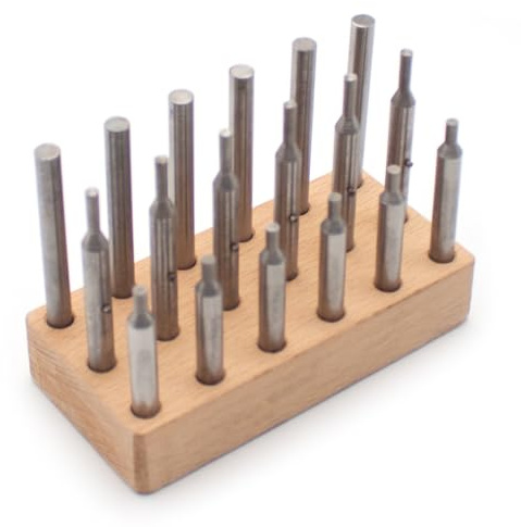 Toplionace Coffret de 18 Baguettes de Polissage pour Pierres Précieuses, Diamètre 6mm, en Acier Inoxydable, avec Boîte de Rangement pour Machine à Facetter les Pierres.